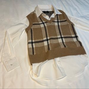 Sweater Vest Button Down